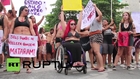 Brazil: Topless SlutWalkers hit Rio to decry rape blame culture *EXPLICIT*