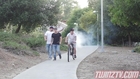 BAIT BIKE ON FIRE PRANK IN THE HOOD!!