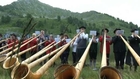 Thousands gather at high altitude for world's largest alphorn festival