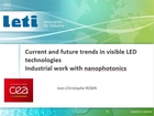 Current and Future trends in LED lighting - Ivan-Christophe Robin (CEA-LETI)