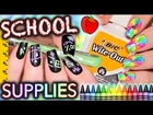 Back to School Nails using ONLY SCHOOL SUPPLIES!!! Challenge