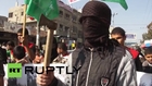 State of Palestine: Men brandish AXES to celebrate synagogue attack