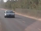 Dumbass crashes POS car while 