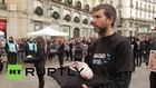 Spain: Activists wield DEAD ANIMALS at equality protest