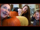 Girls and Pranks - Kids Pumpkin Carving Fun - Baby Slumber Party Surprise