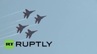 Russia: Elite aerobatic pilots dazzle crowds over Sochi's Olympic Park