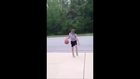 Kid knocks girl off bike with basketball- THUG LIFE
