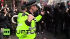 UK: Police beat back students during London demo against uni fees