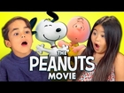 KIDS REACT TO THE PEANUTS MOVIE (Snoopy and Charlie Brown!)