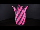 3D origami paper flower vase with their hands master class (tutorial)