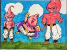A Speed drawing of Majin Buu's 3 forms