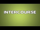 Intercourse Meaning