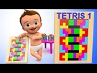 Learn Colors for Children with Baby Wooden Blocks Tetris Puzzle Shapes Toy Play Set Toddler Activity