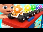 Learn Colors for Children with Colour Cars SoccerBalls WoodenSlider Toy 3D Kids Learning Educational