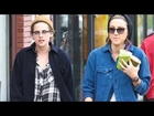 Here's to our health! Kristen Stewart and best friend Alicia Cargile grab green juices as they ..
