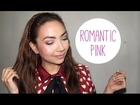 Romantic Pink Makeup + Easy Braided Hairband & No Heat Curls | the capricious club