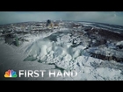 Watch NBC’s Amazing Drone Video Above the Majestic, Frozen Niagara Falls | NBC Nightly News