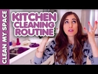 Daily Kitchen Cleaning Routine! (Clean My Space)