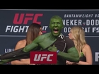 Ion Cutelaba paints himself green for UFC weigh-in, rips shirt like The Hulk