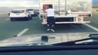 Guy Takes Rebel Flag Off Big Rig Trailer