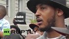 USA: NY Knicks' Carmelo Anthony joins Baltimore protest