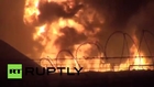 Wall of fire- Mortar attacks cause huge blaze at Aden refinery