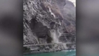 Spectators Run For Their Lives As Rockfall Turns Into Monster Landslide