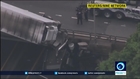 Footage: Tractor trailer cab dangles over Bronx expressway