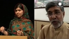 India and Pakistan celebrate Nobel prizewinners Kailash Satyarthi and Malala Yousafzai