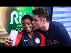 SO CUTE! Zac Efron Surprises Simone Biles With Kiss In Rio!