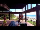 Yanet's Latin work out in Kyllini beach deck
