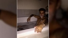 Naked Justin Bieber shows off his foamy beard