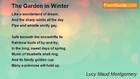 Lucy Maud Montgomery - The Garden in Winter