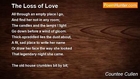 Countee Cullen - The Loss of Love