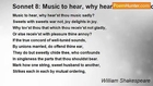 William Shakespeare - Sonnet 8: Music to hear, why hear'st thou music sadly?