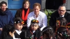 Prince Harry meets Chilean kindergarten kids