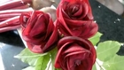Art In Beetroot Rose Flower - Vegetable Carving Garnish - Roses Garnish (Italypaul)