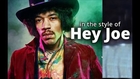 Jimi Hendrix 'Hey Joe' style Em Blues Guitar solo Backing Track (Jamtrack E minor blues or G major)