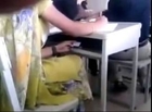 School girl cheat in exam