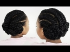 Goddess Braids Pinwheel Bun: Under Braid Hairstyles for Black Women Tutorial Part 3